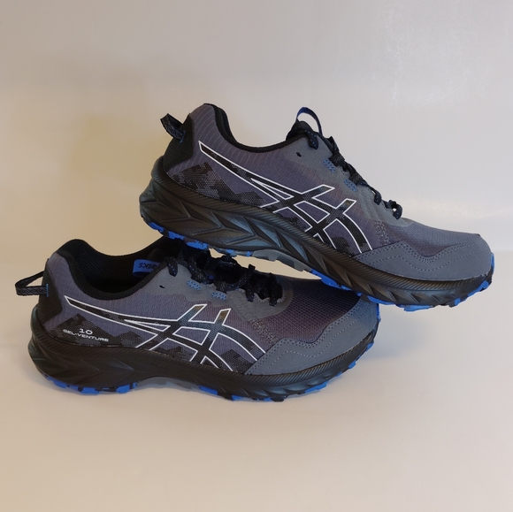 Asics Men's Gray and Blue Athletic Shoes - Picture 4 of 7